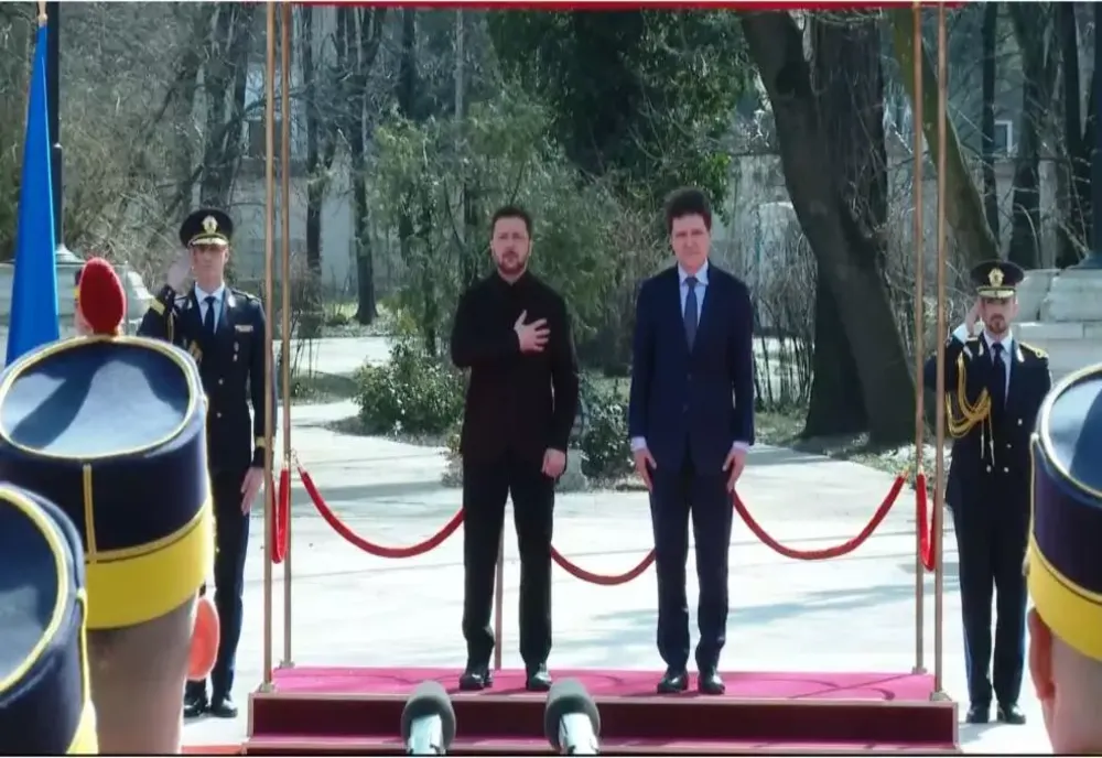 Volodimir Zelenski a ajuns în România. Nicușor Dan l-a primit pe liderul de la Kiev la Palatul Cotroceni