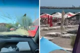 Incident la Costinești. O femeie ar fi atacat cu ouă mașina Protecției Consumatorilor | VIDEO