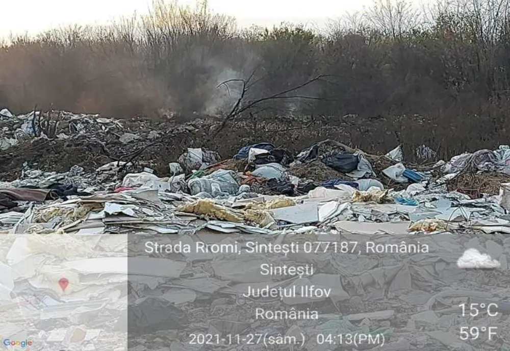 Ilfov. Tone de deşeuri, depistate la Vidra, cu ajutorul unei drone 