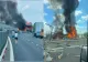 Trafic restricționat pe Autostrada A3 după ce un TIR a lovit glisiera și a luat foc